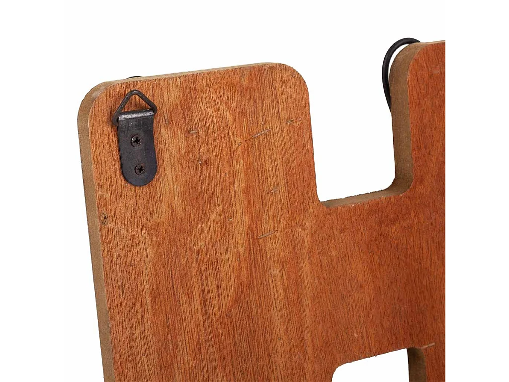 Patère en bois et métal marron 40x7x20h