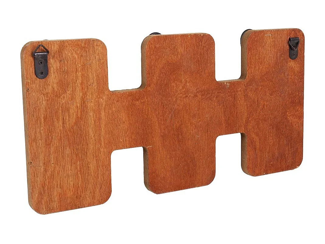 Appendiabiti in legno e metallo marrone 40x7x20h