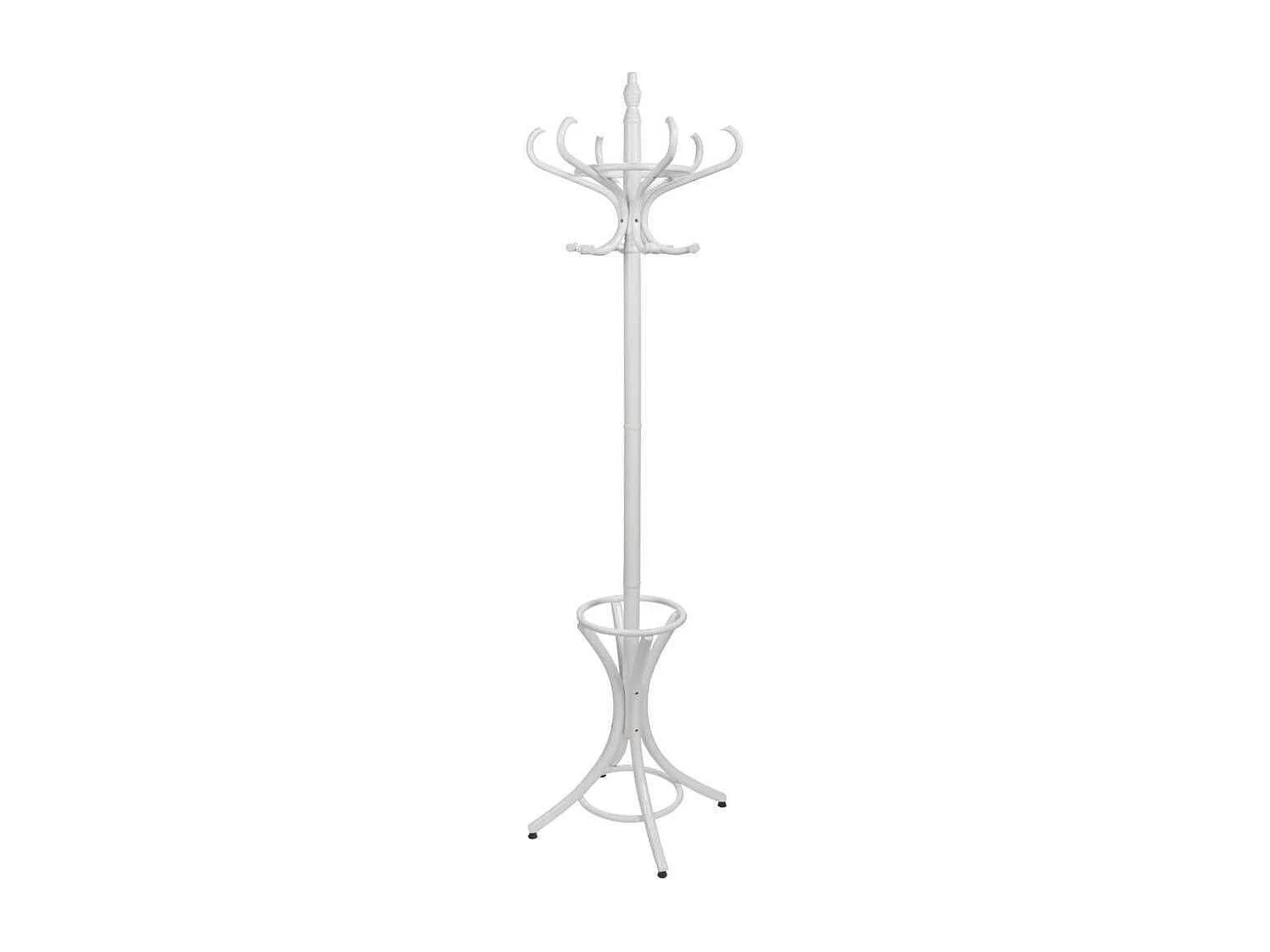 Porte-manteau sur pied en bois blanc 53x39x187 cm (hauteur)