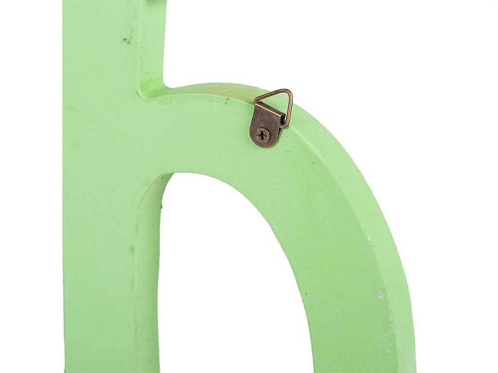 Appendino in legno e metallo verde 74x23h