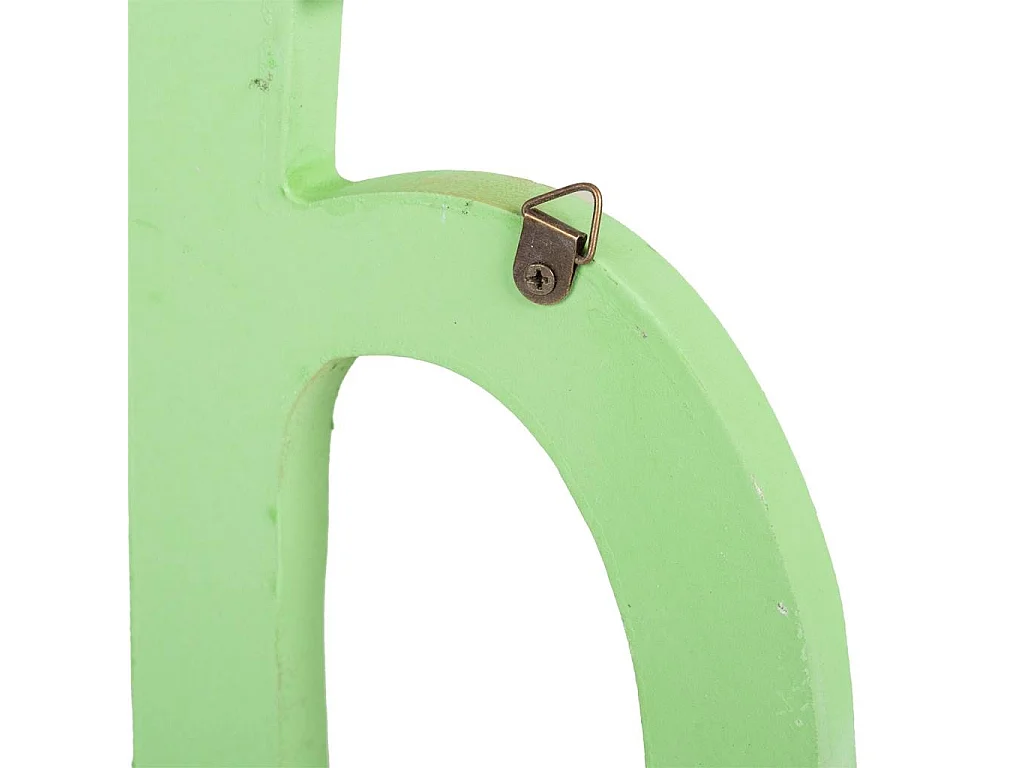 Appendino in legno e metallo verde 74x23h