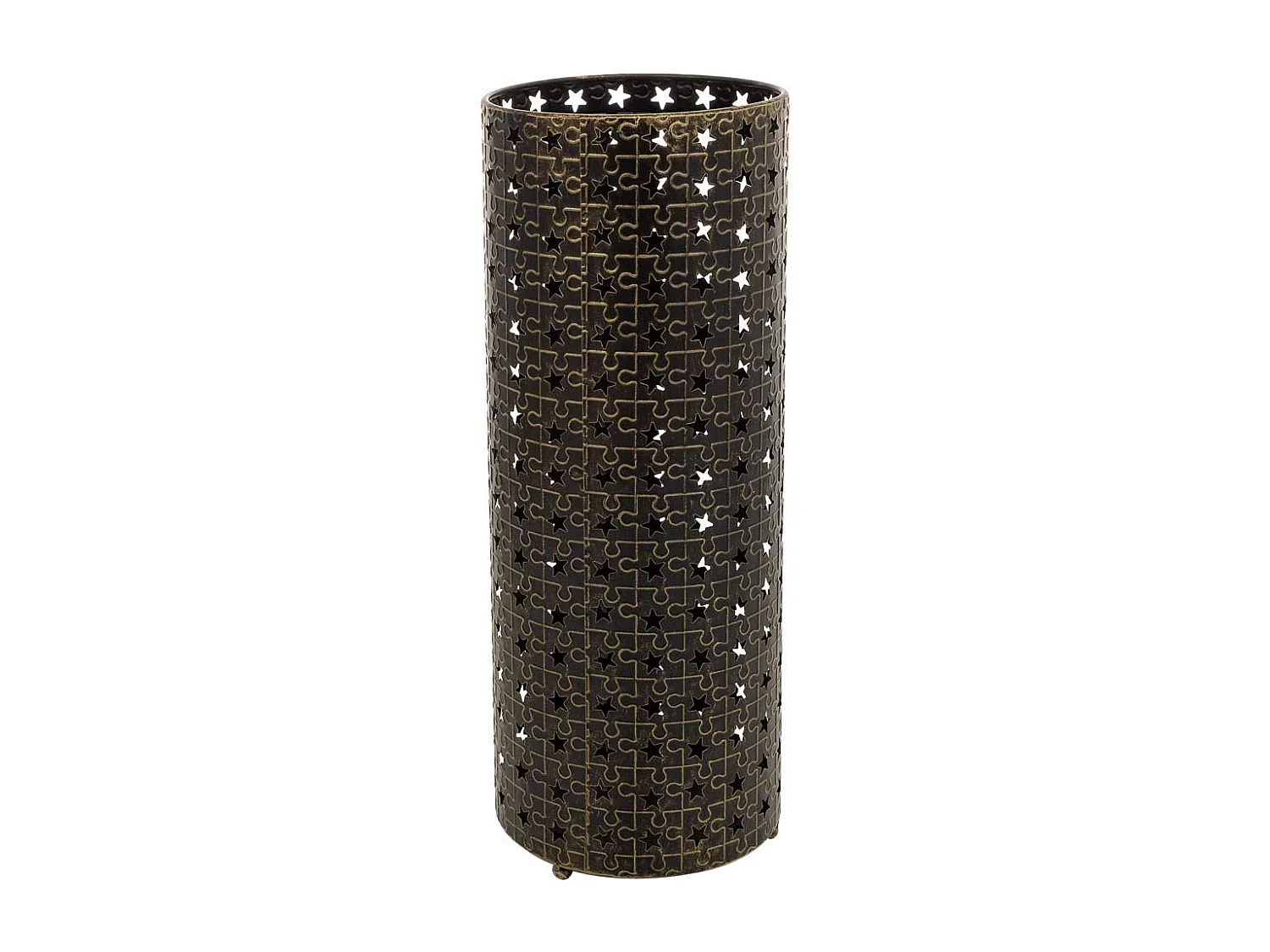 Portaombrelli tondo in metallo nero d20x50h