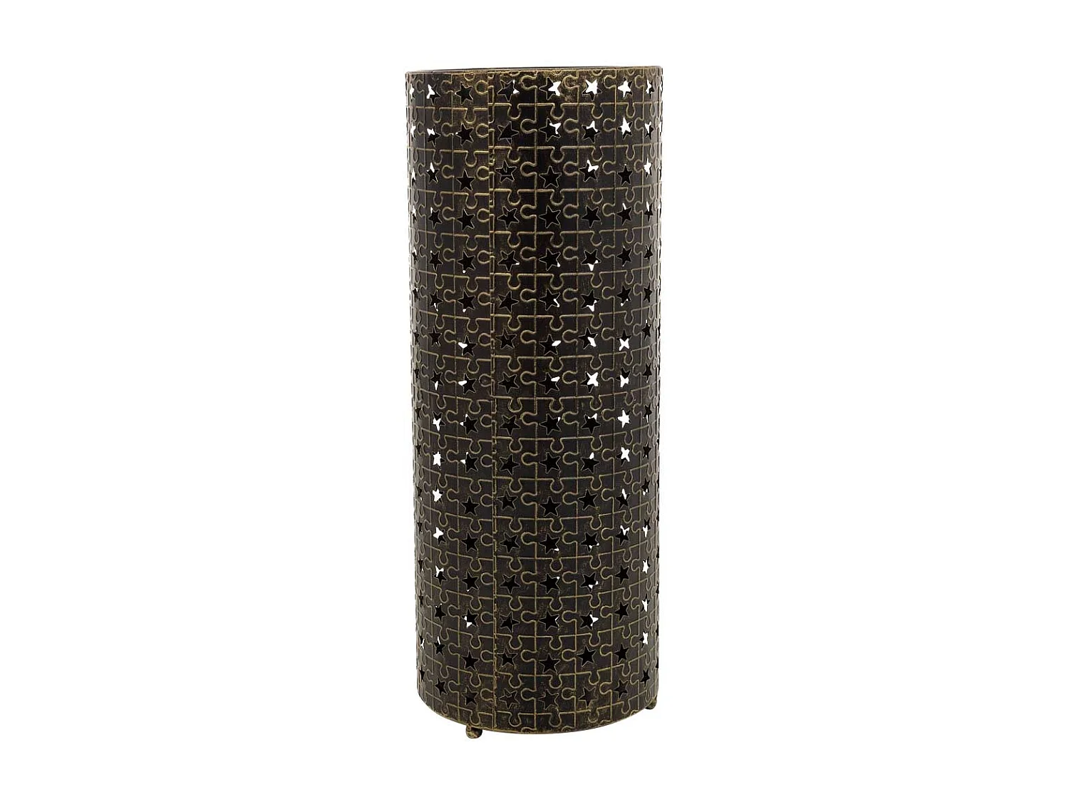 Portaombrelli tondo in metallo nero d20x50h