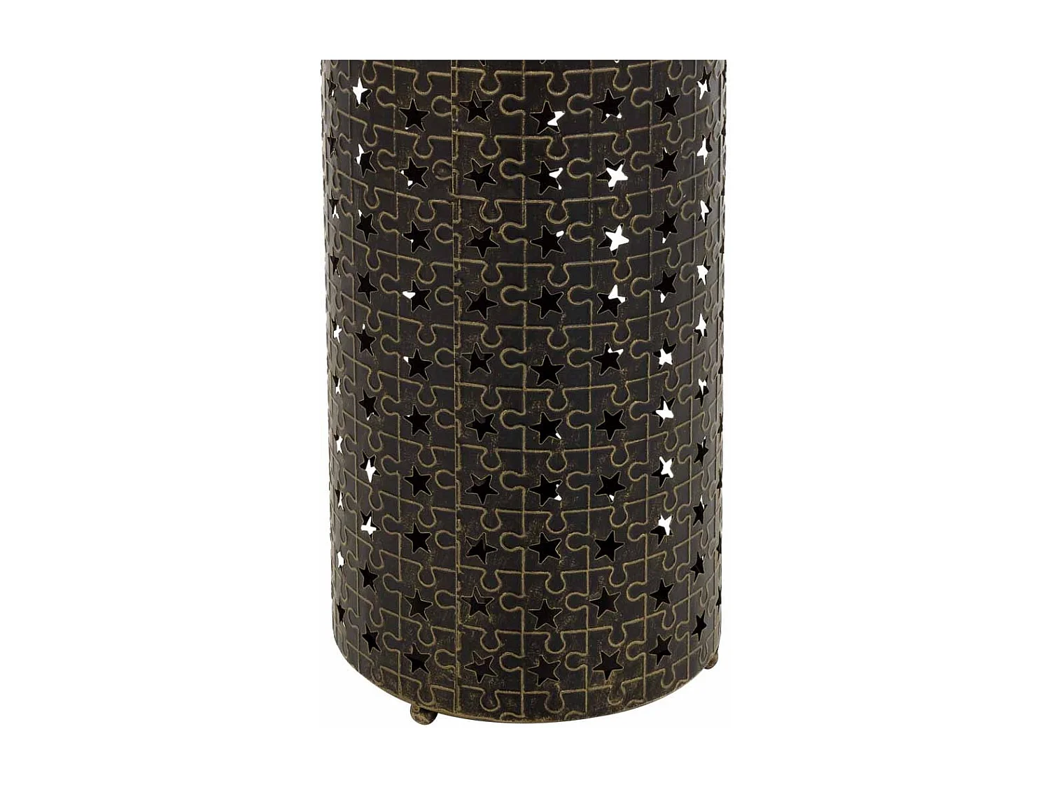 Portaombrelli tondo in metallo nero d20x50h