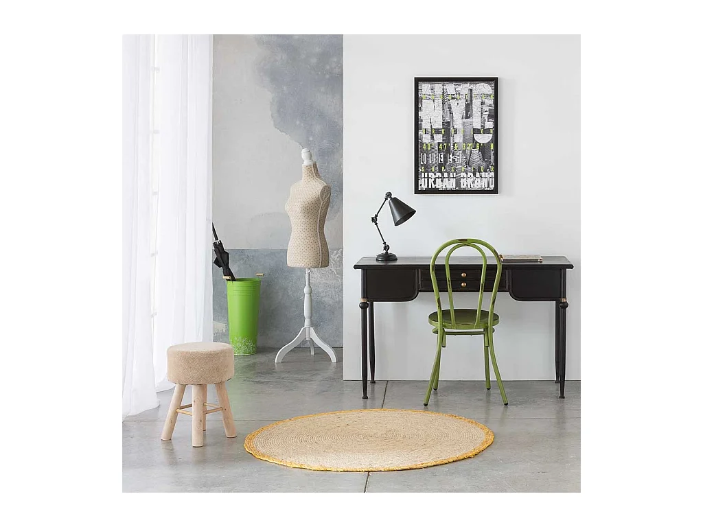 Porte-parapluie rond en métal vert d23,5x50h b:18