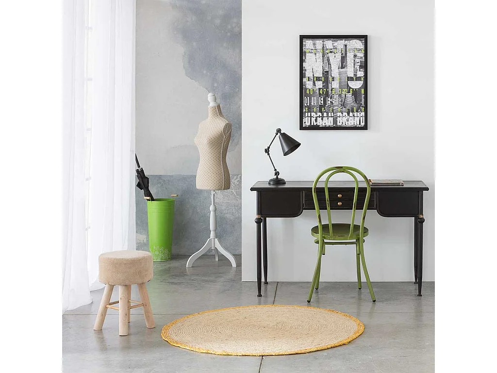 Porte-parapluie rond en métal vert d23,5x50h b:18