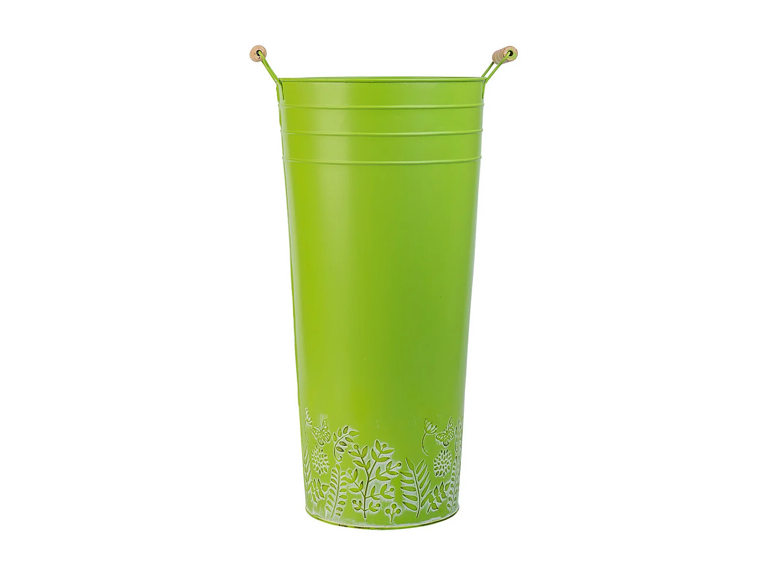 Porte-parapluie rond en métal vert d23,5x50h b:18