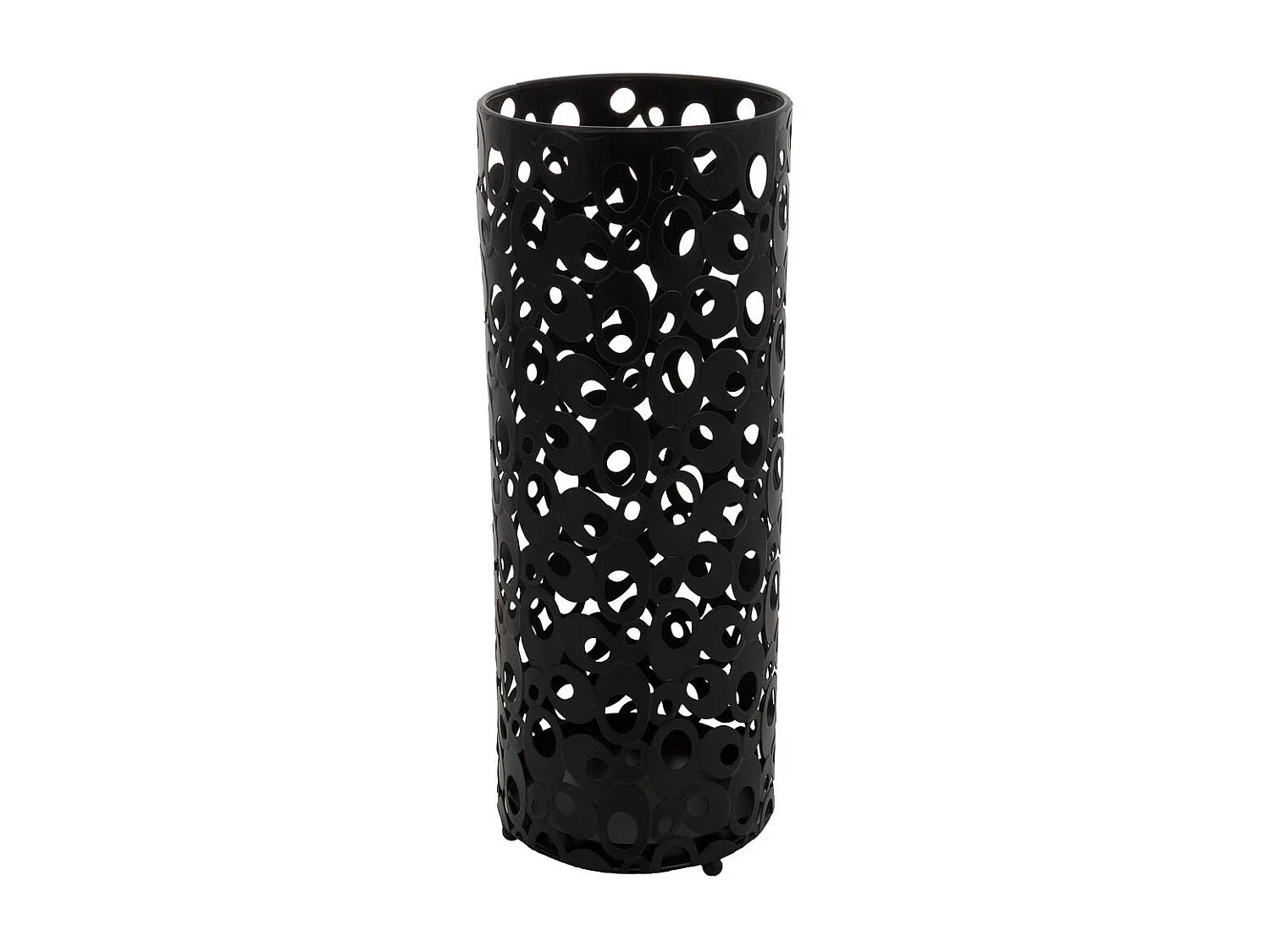 Paragüero redondo de metal negro d20x50