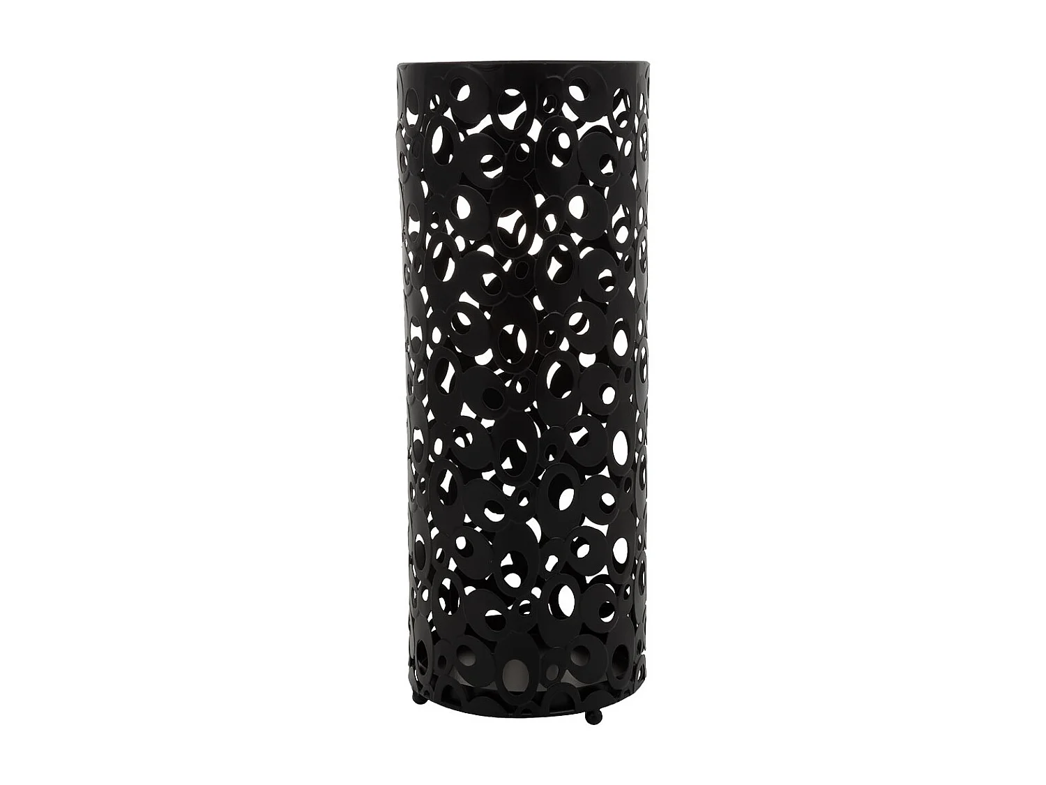 Paragüero redondo de metal negro d20x50