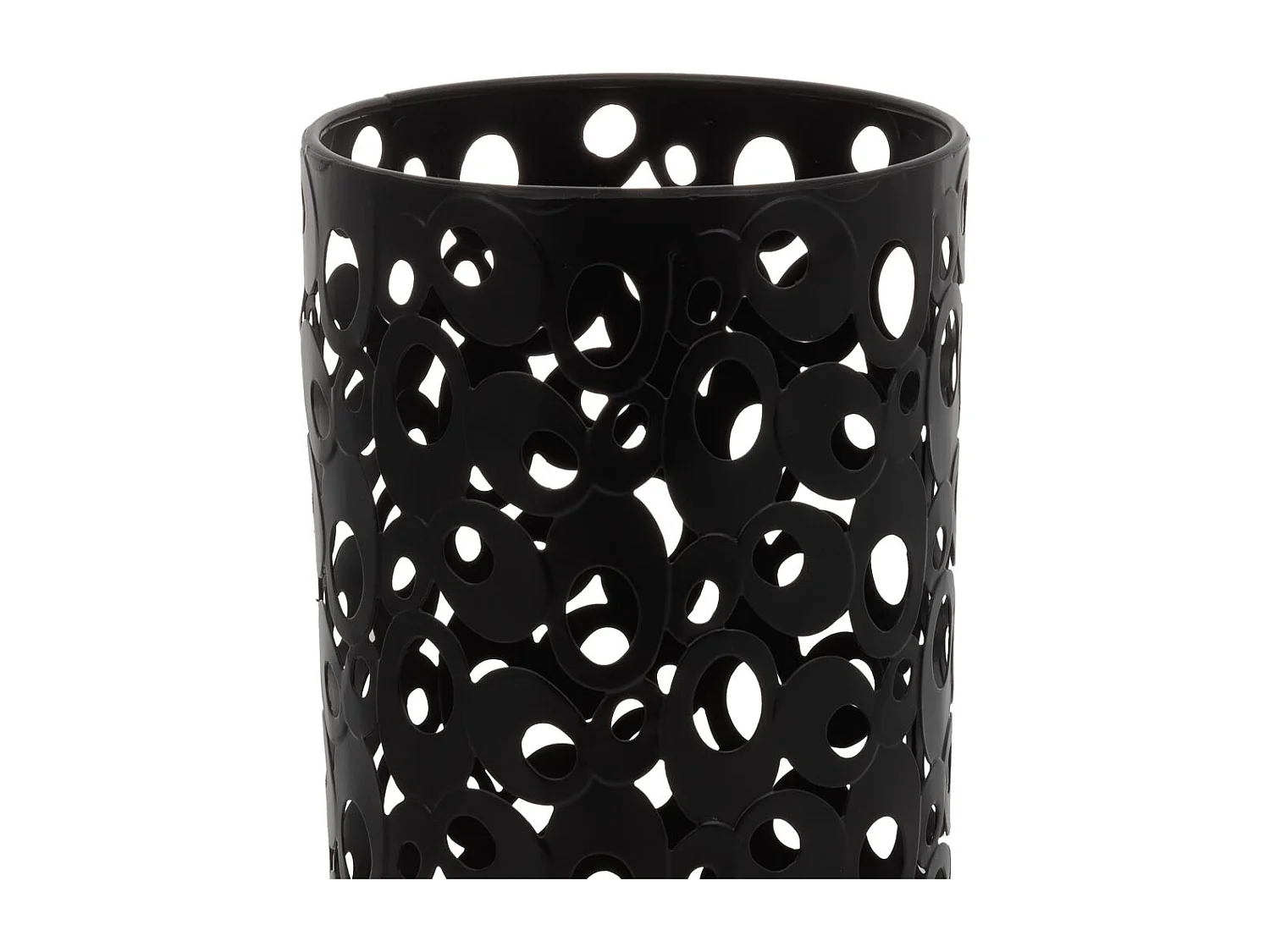 Paragüero redondo de metal negro d20x50