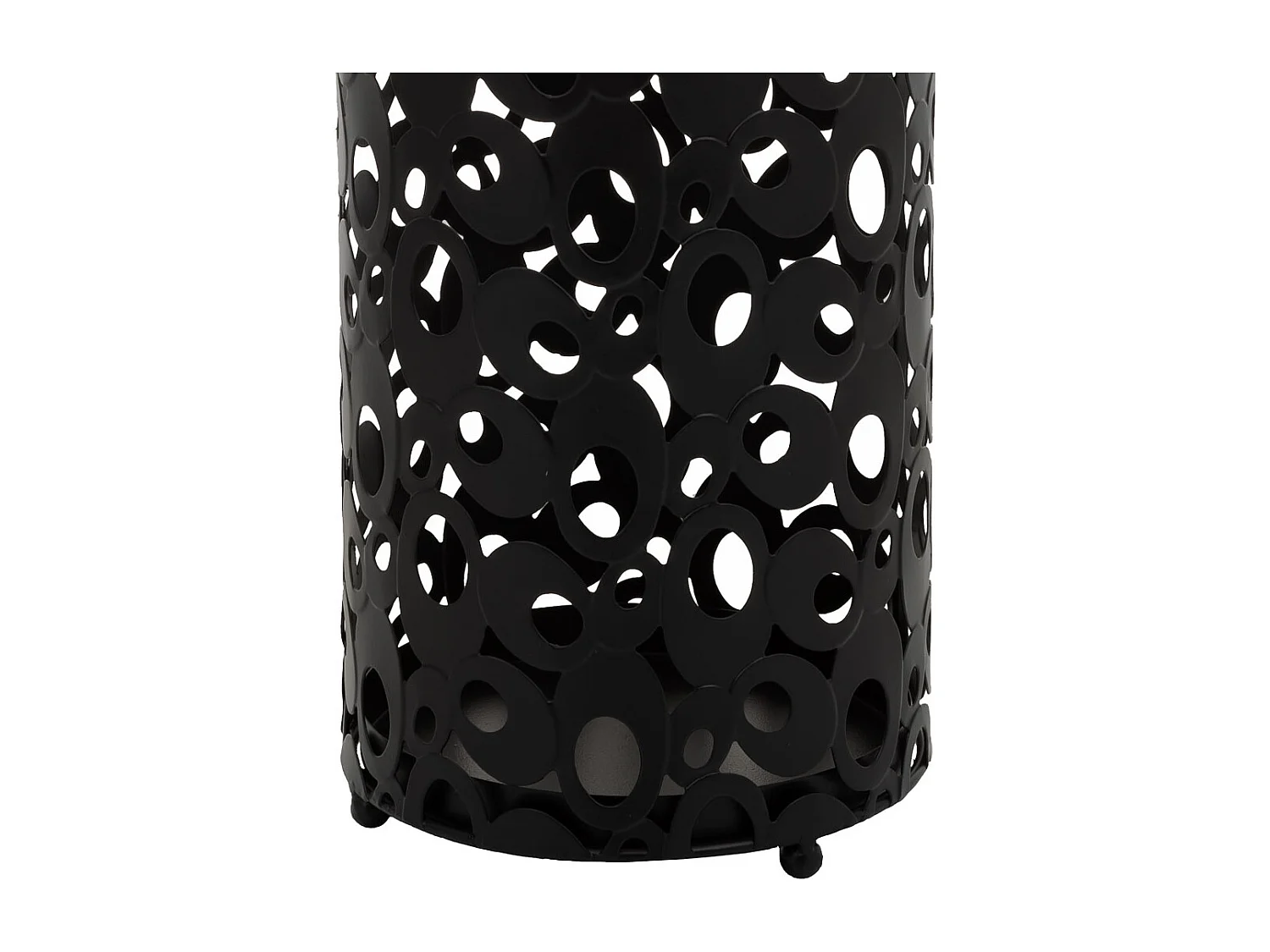 Paragüero redondo de metal negro d20x50