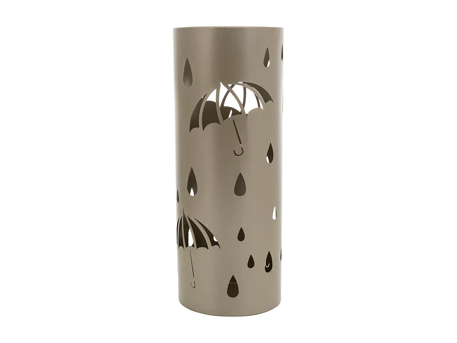 Runder SchirmstÃ¤nder aus goldenem Metall, D20x50h cm