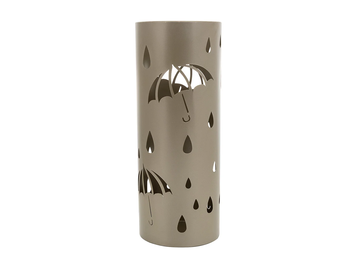 Runder SchirmstÃ¤nder aus goldenem Metall, D20x50h cm