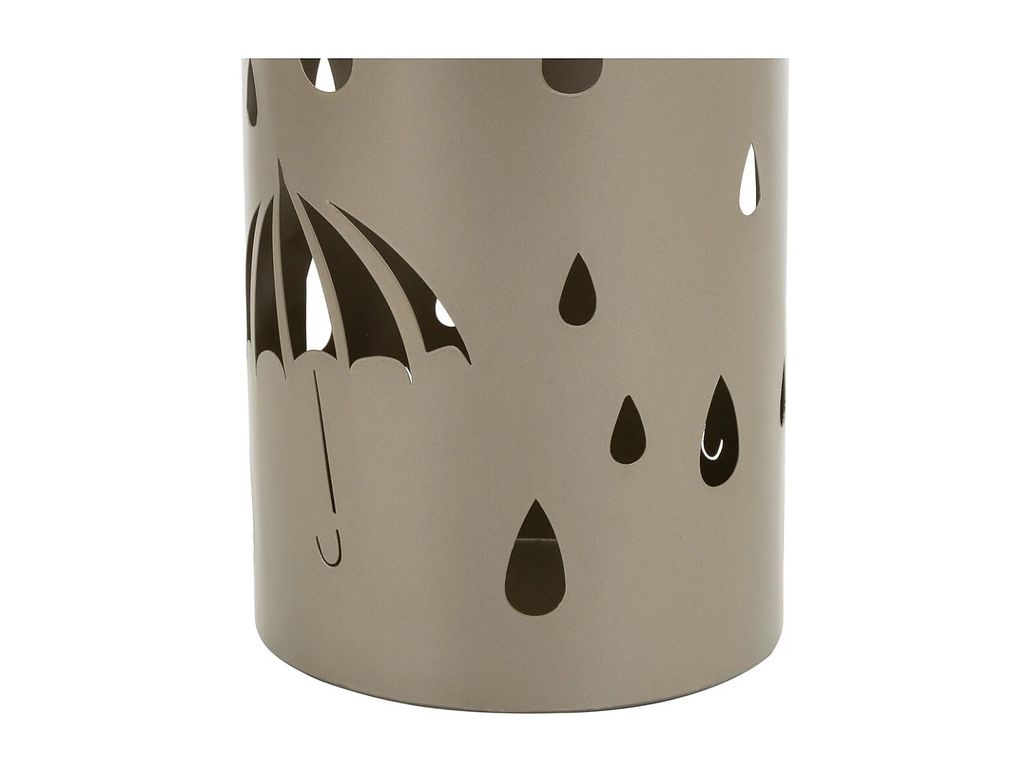 Runder SchirmstÃ¤nder aus goldenem Metall, D20x50h cm