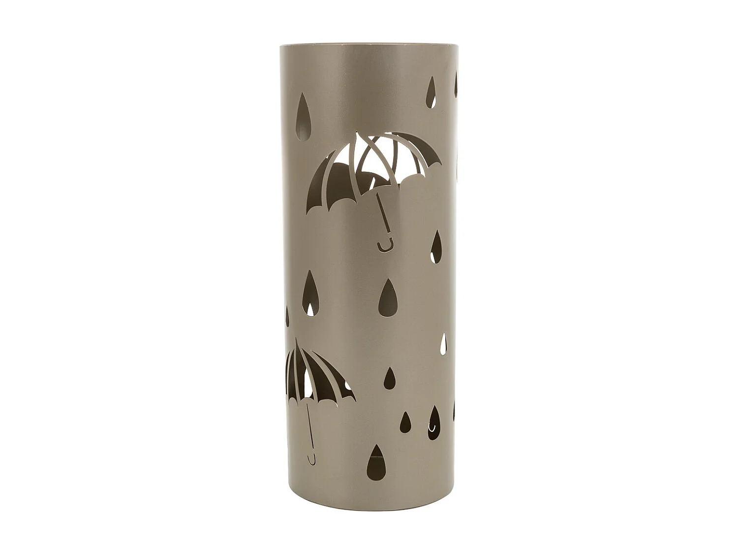 Runder SchirmstÃ¤nder aus goldenem Metall, D20x50h cm