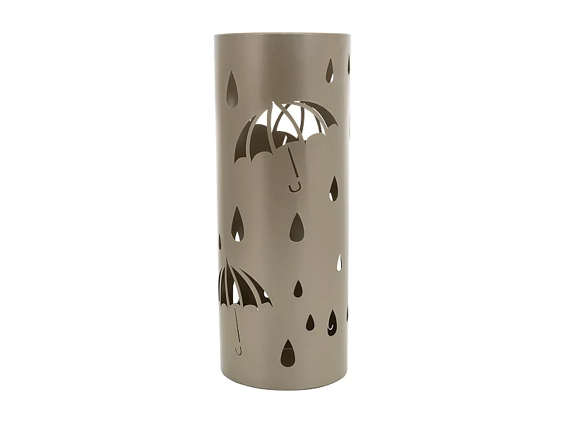 Runder SchirmstÃ¤nder aus goldenem Metall, D20x50h cm