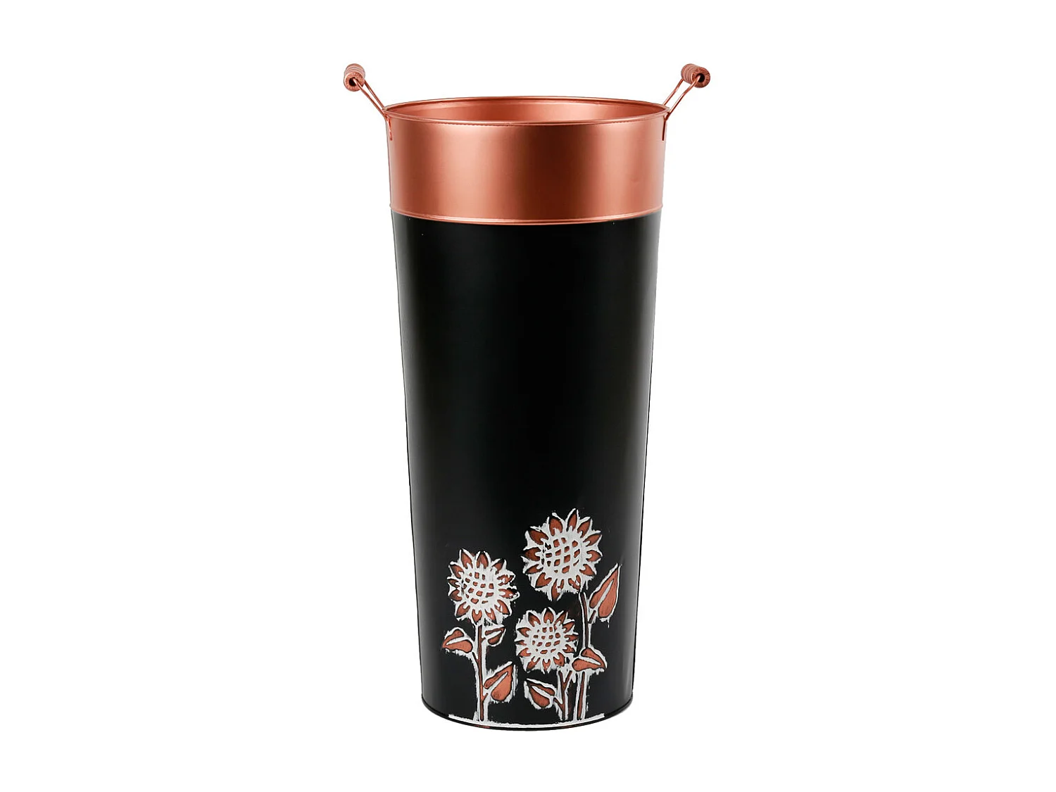 Suporte para guarda-chuva redondo preto de metal d23,5x50 b:18