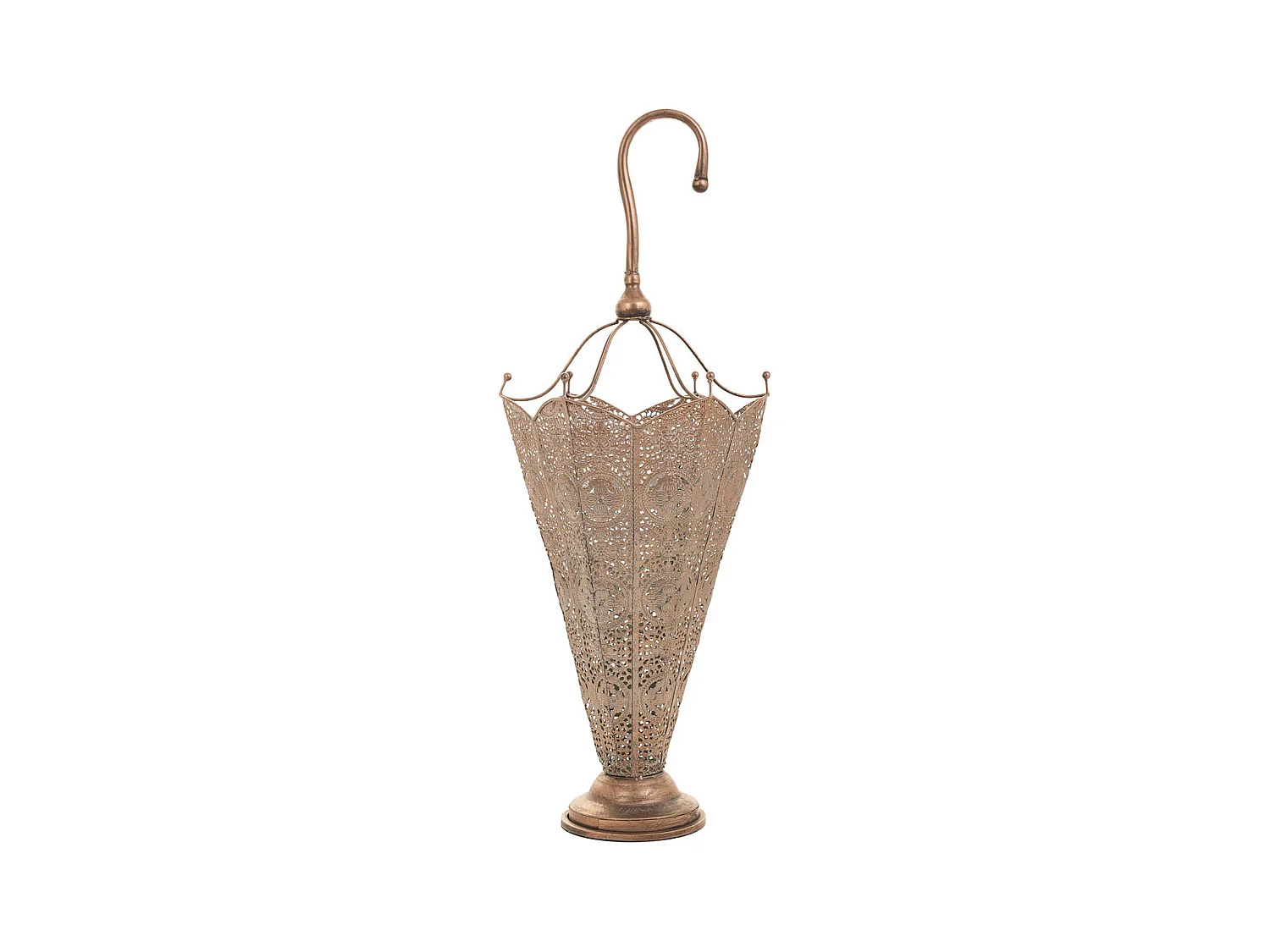 Porte-parapluie en métal cuivré 32,5x28x82h