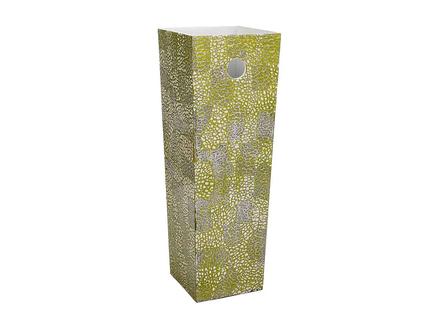 Suporte para guarda-chuva em mosaico verde 20x20x57