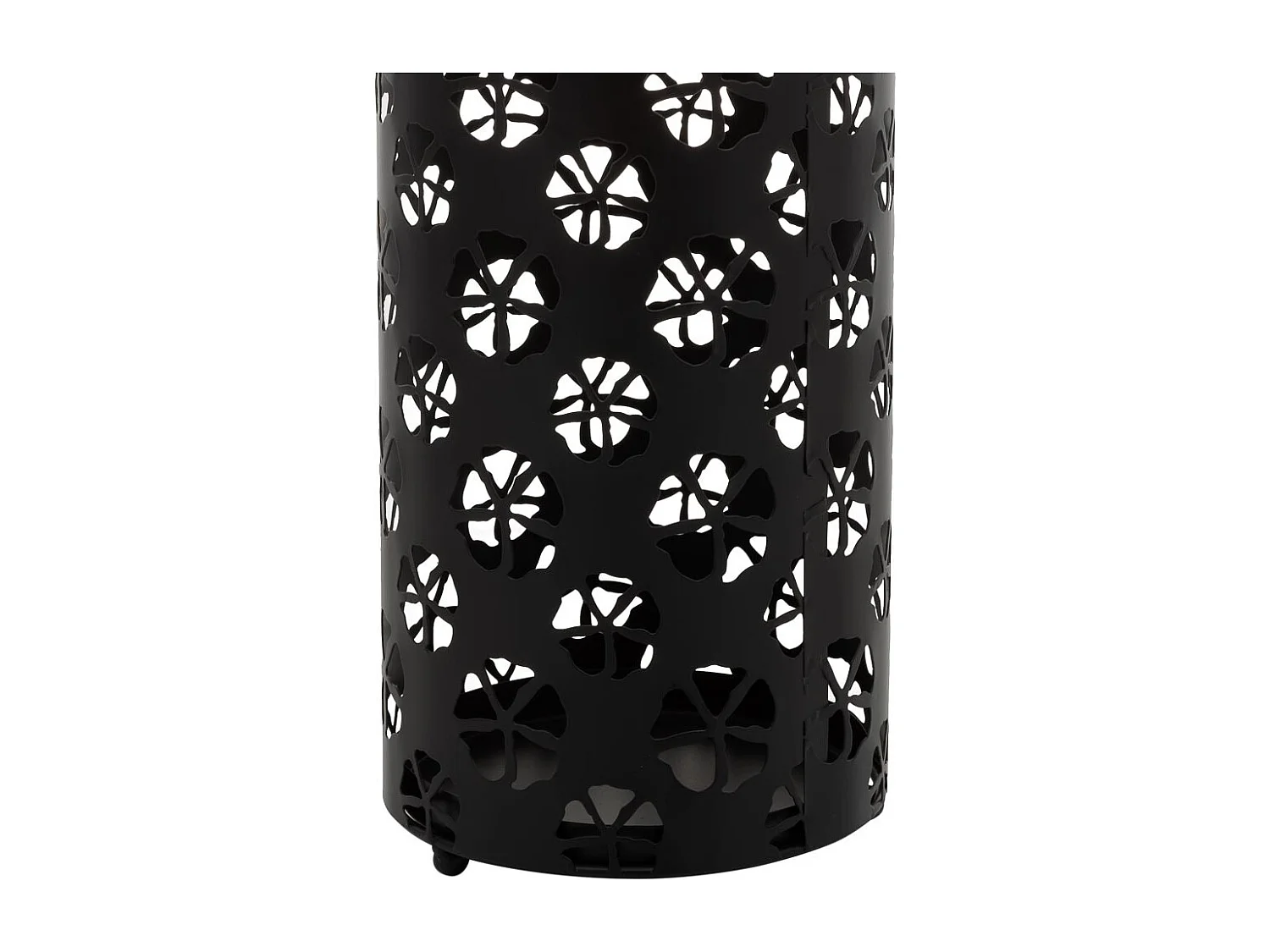 Portaombrelli tondo in metallo nero d20x50h