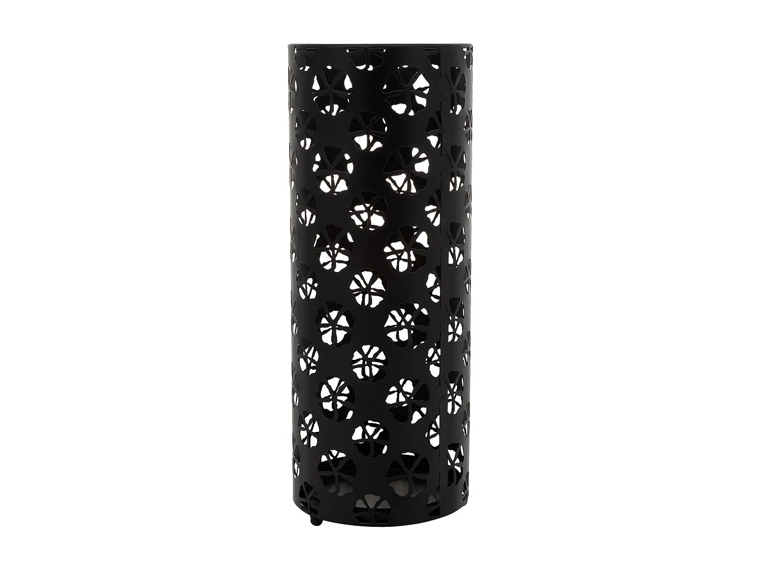 Portaombrelli tondo in metallo nero d20x50h