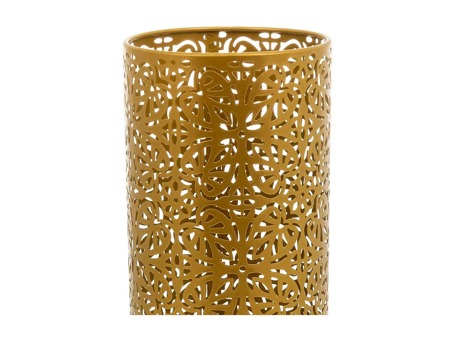 Runder SchirmstÃ¤nder aus goldenem Metall, D20x50h cm