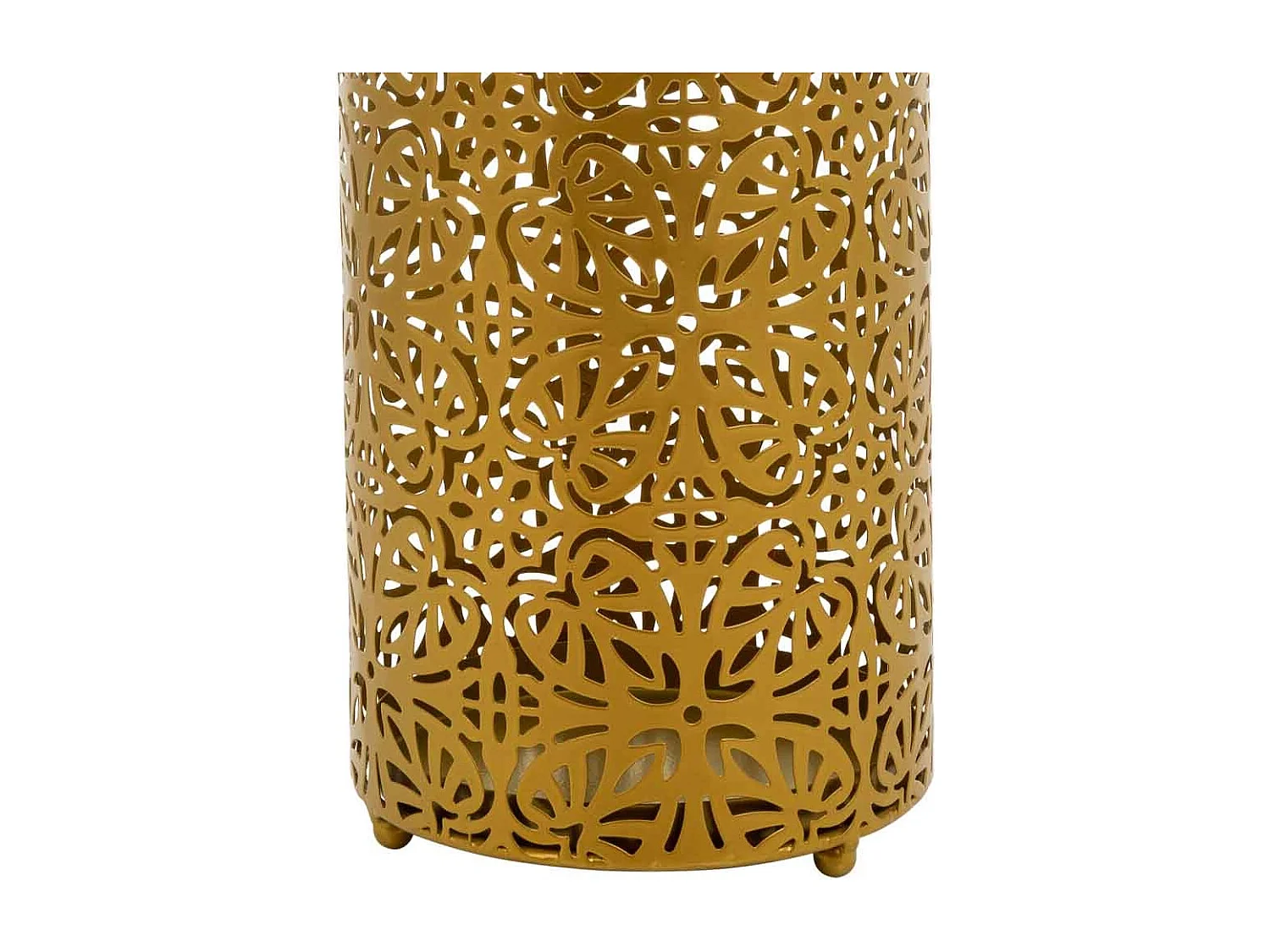 Runder SchirmstÃ¤nder aus goldenem Metall, D20x50h cm