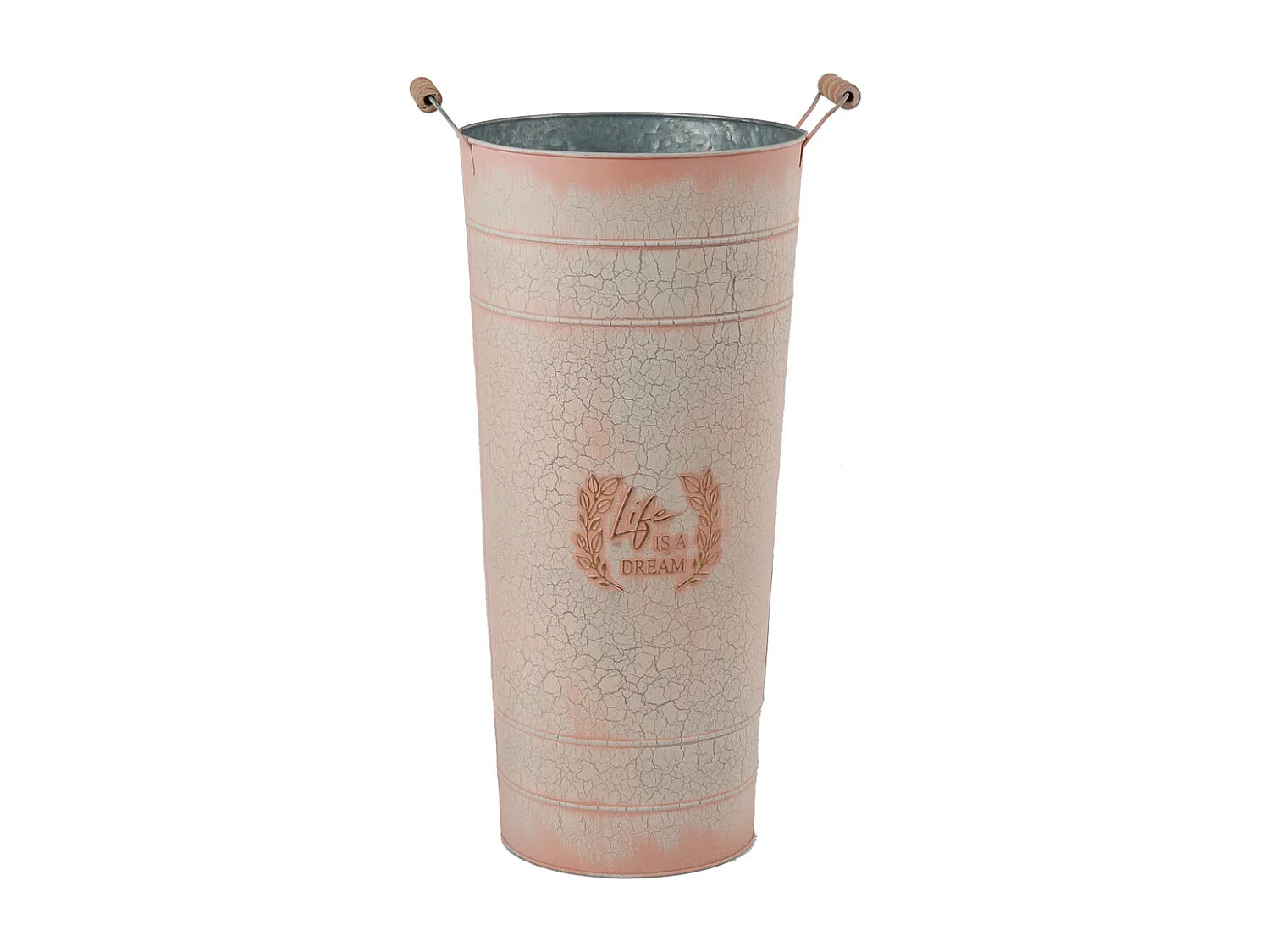 Portaombrelli tondo in metallo rosa d23,5x50h b:18