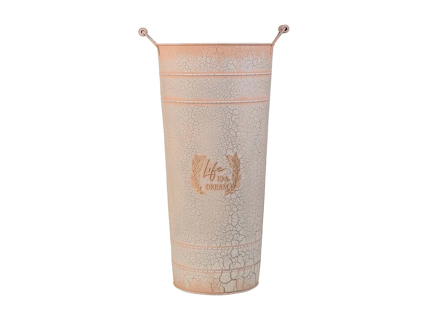 Portaombrelli tondo in metallo rosa d23,5x50h b:18