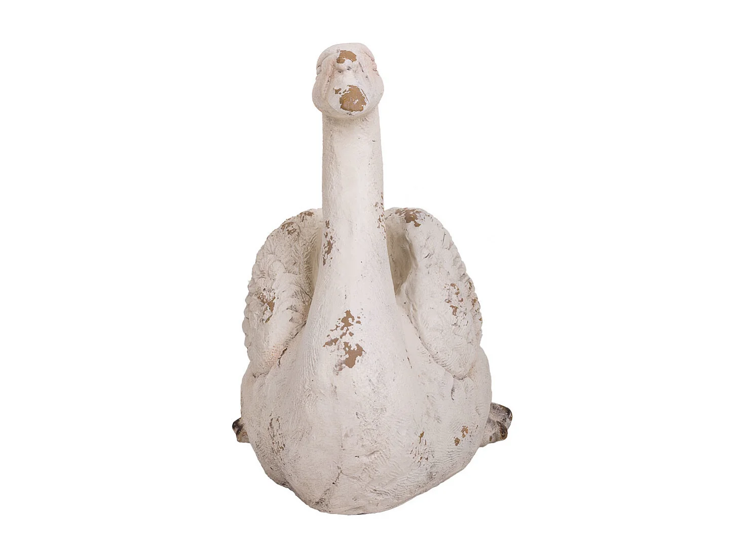 Cache-pot cygne décoratif en magnésie 51x35x48h