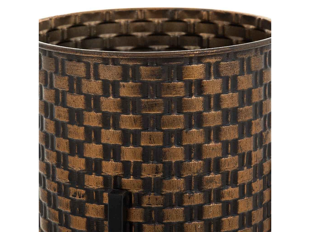 Blumentopf aus Kupfermetall, 21,5 x 21,5 x 43 h cm