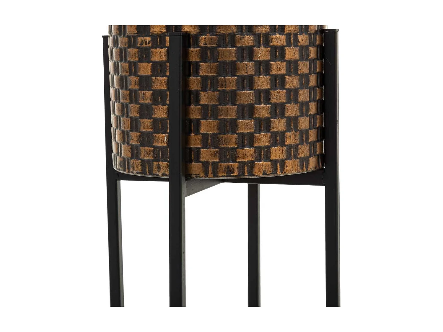 Blumentopf aus Kupfermetall, 21,5 x 21,5 x 43 h cm