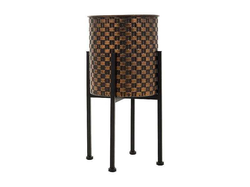 Blumentopf aus Kupfermetall, 21,5 x 21,5 x 43 h cm