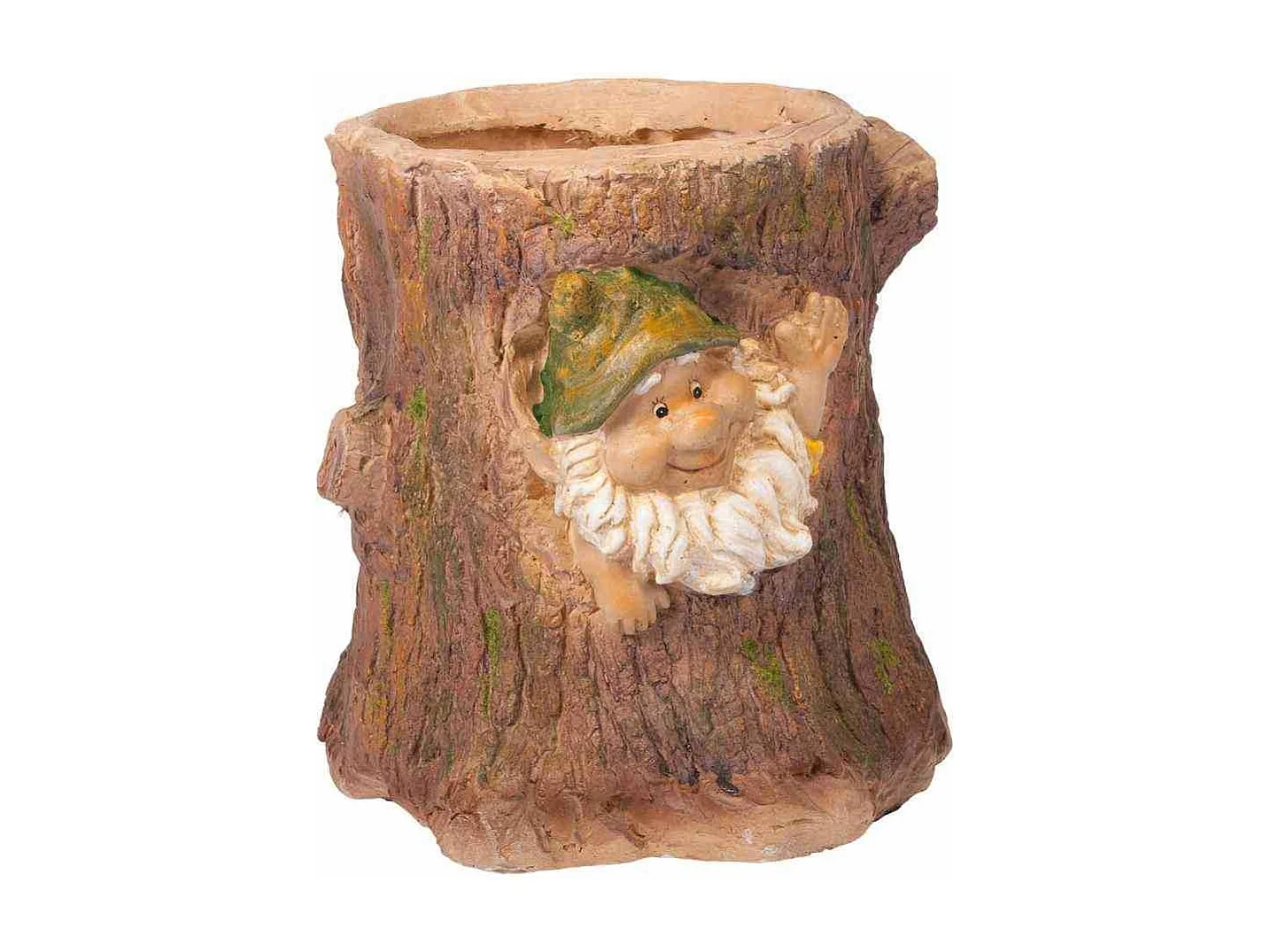 Vaso de flores de tronco com anão 27x27x27,5