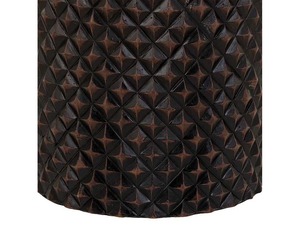 Vaso de flores em poliresina marrom 20x20x20,5