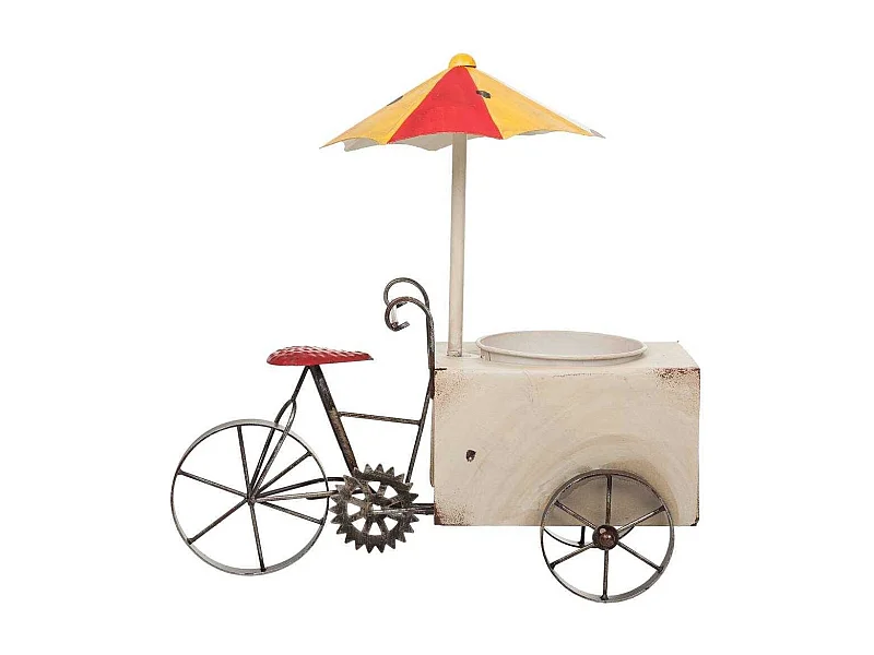 Metall-Blumentopf-Dreirad 34x16,5x37h cm