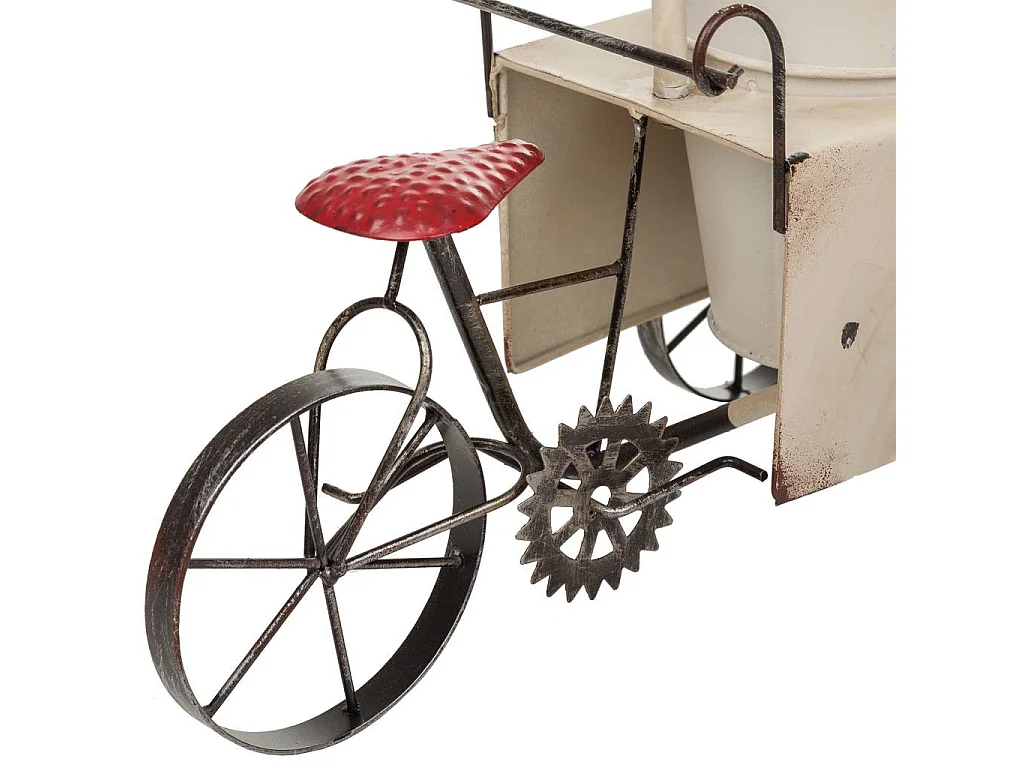 Triciclo portafiori in metallo 34x16,5x37h