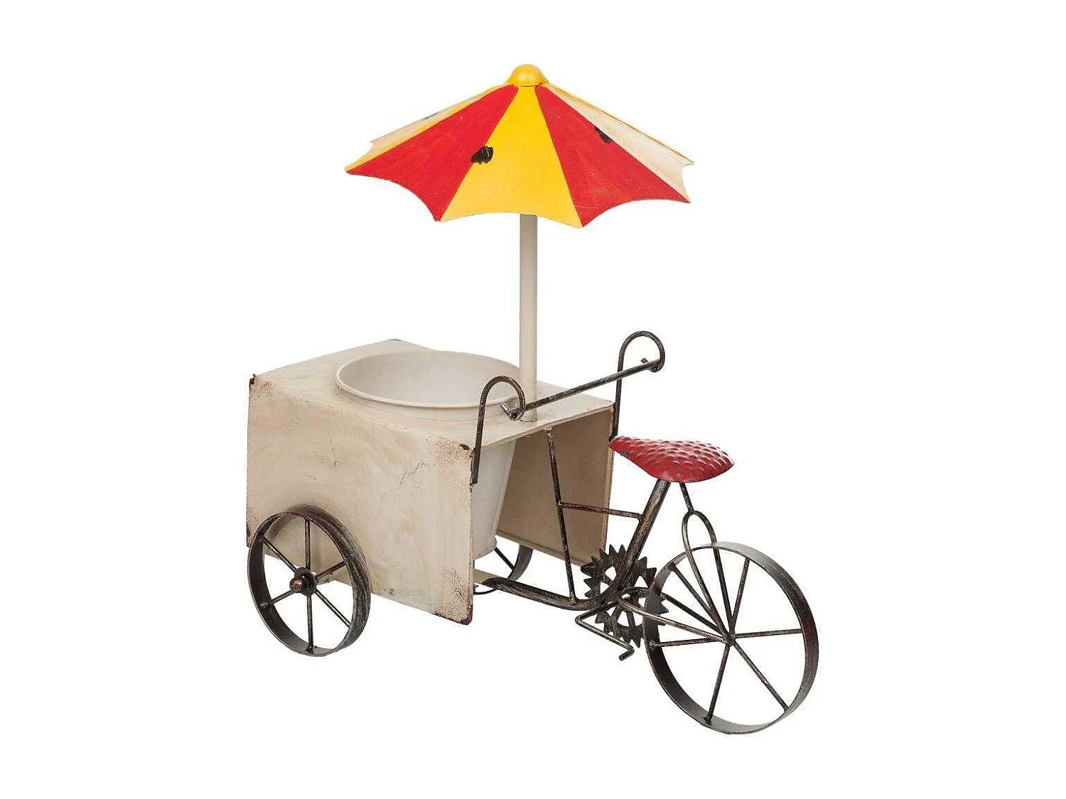 Metall-Blumentopf-Dreirad 34x16,5x37h cm