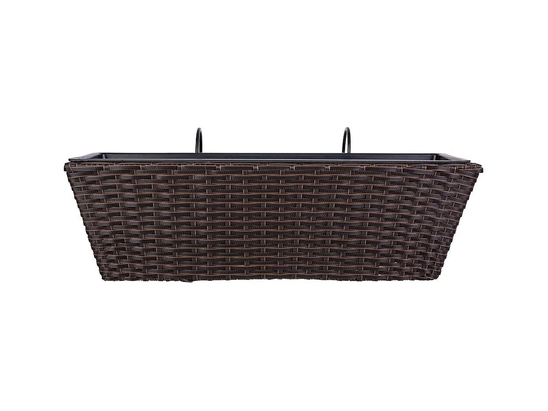 Cache-pot suspendu en rotin marron 61x20/29x19/23h