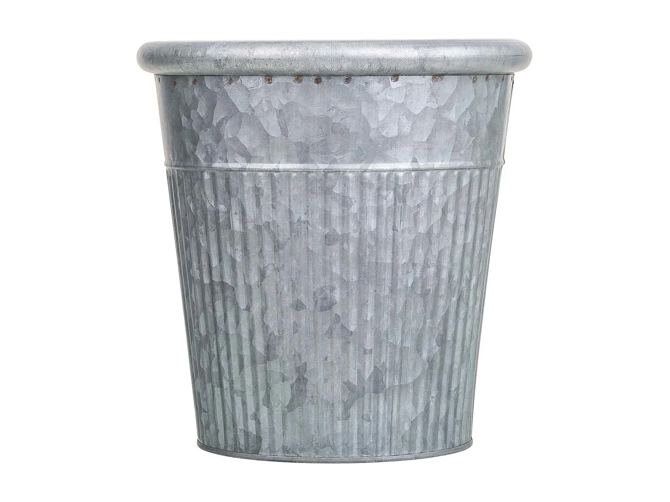 Grauer Metallblumentopf D20x20h cm B14