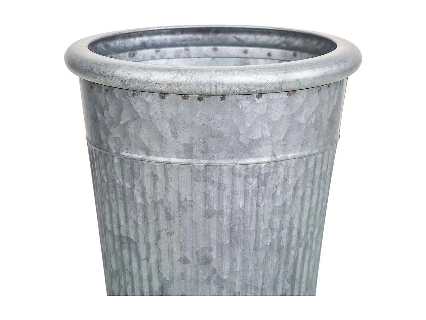 Grauer Metallblumentopf D20x20h cm B14