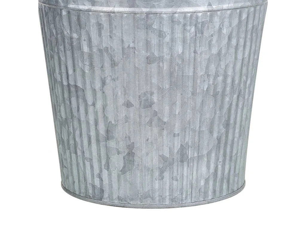 Grauer Metallblumentopf D20x20h cm B14