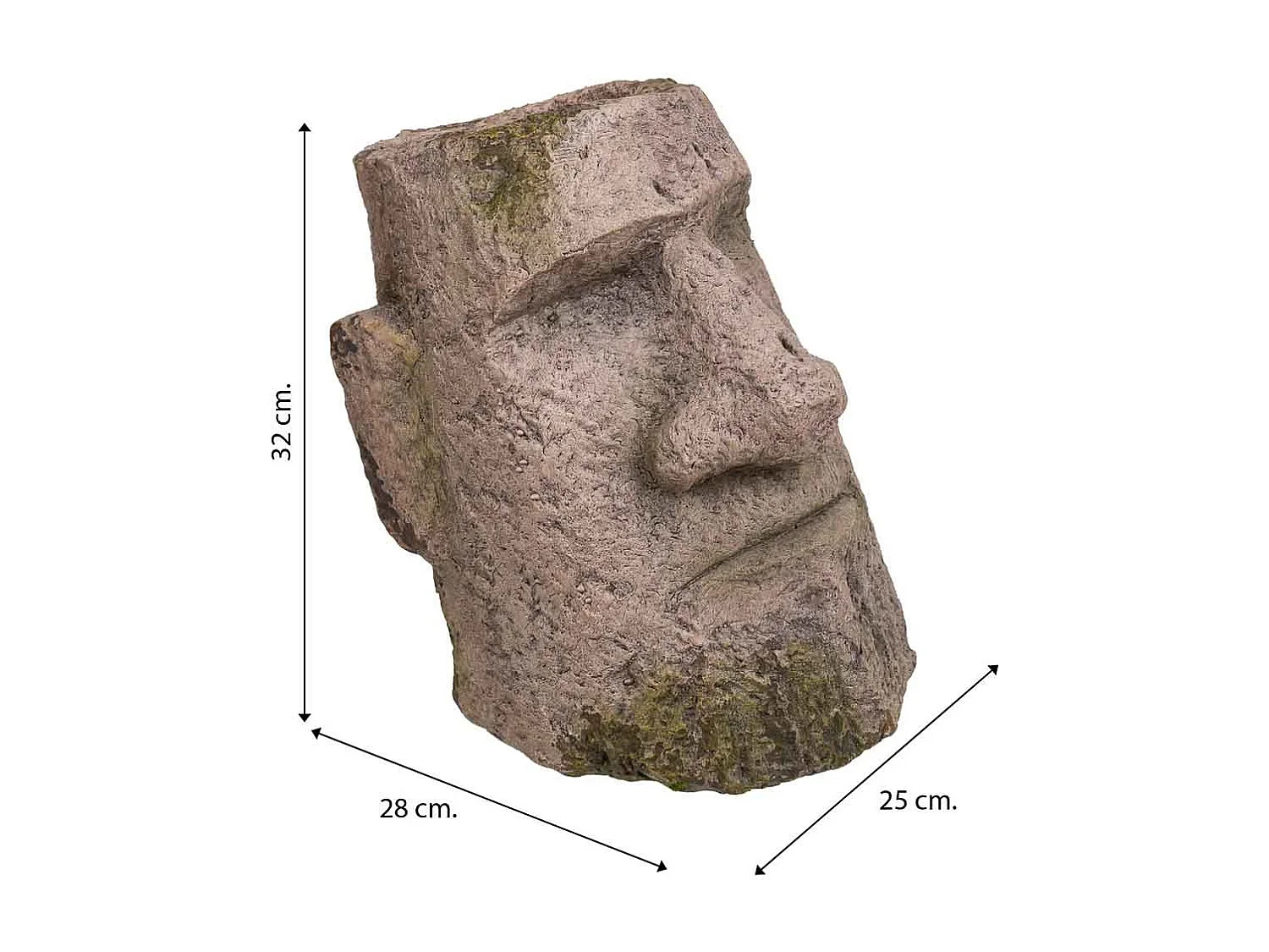 Vaso decorativo in magnesio 28x25x32h