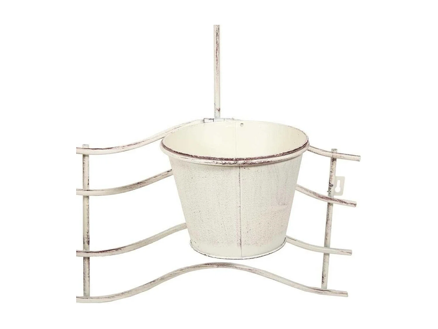 Vaso de metal branco 95x23x69