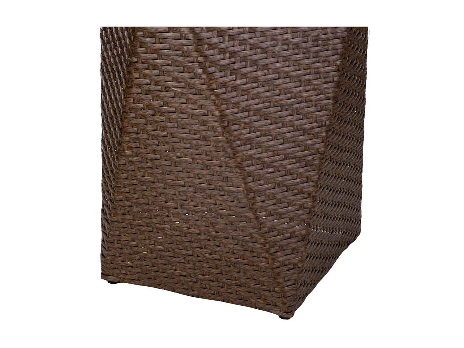 Brauner Polyrattan-Blumentopf 31x31x56h cm