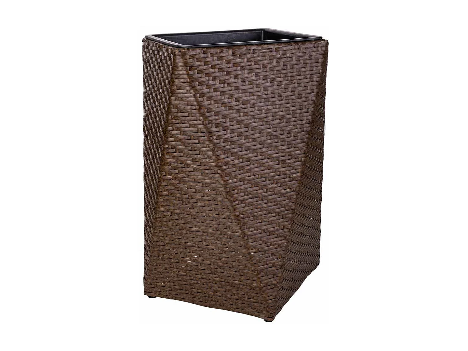 Cache-pot en rotin marron 31x31x56h