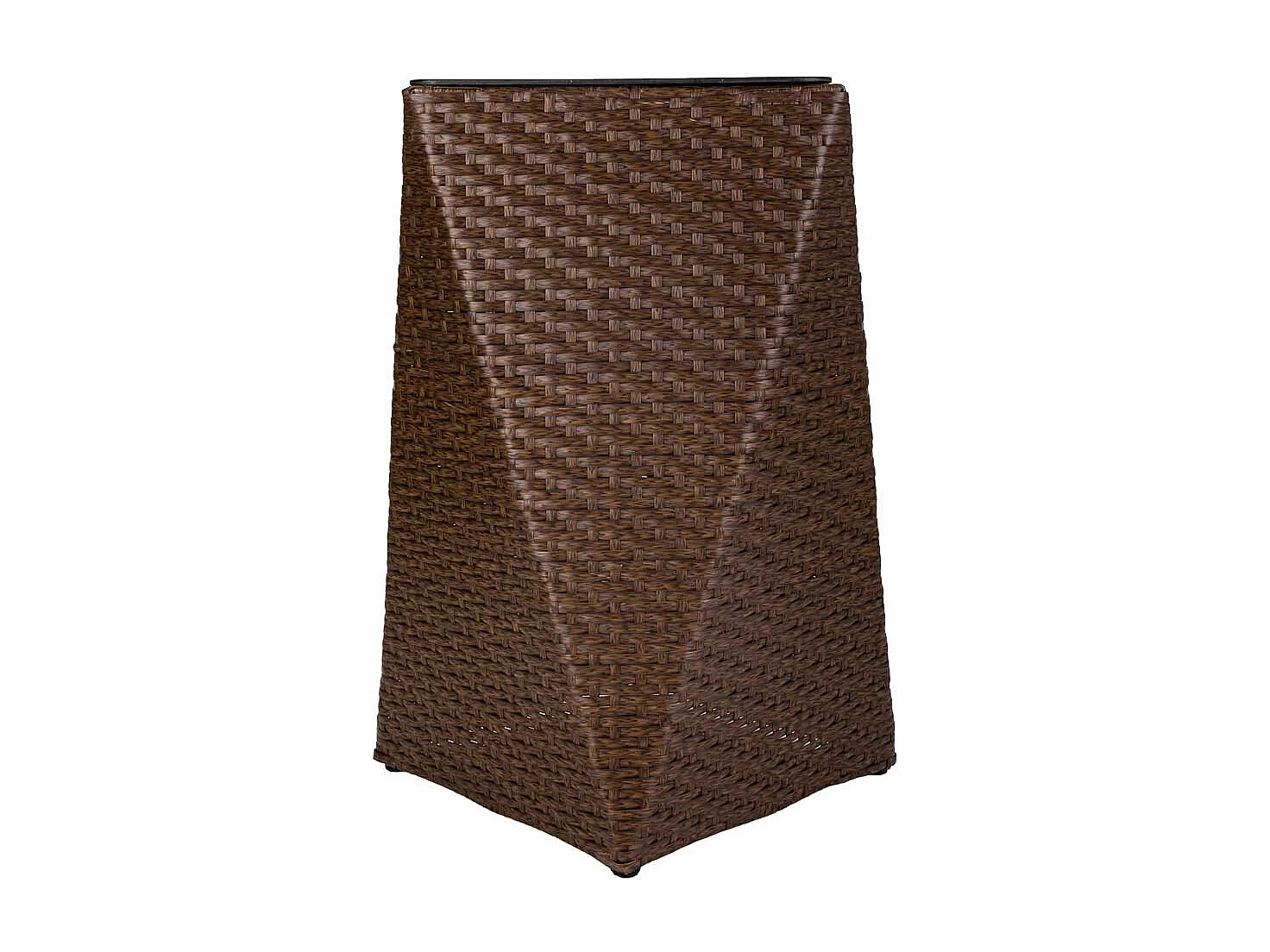 Cache-pot en rotin marron 31x31x56h