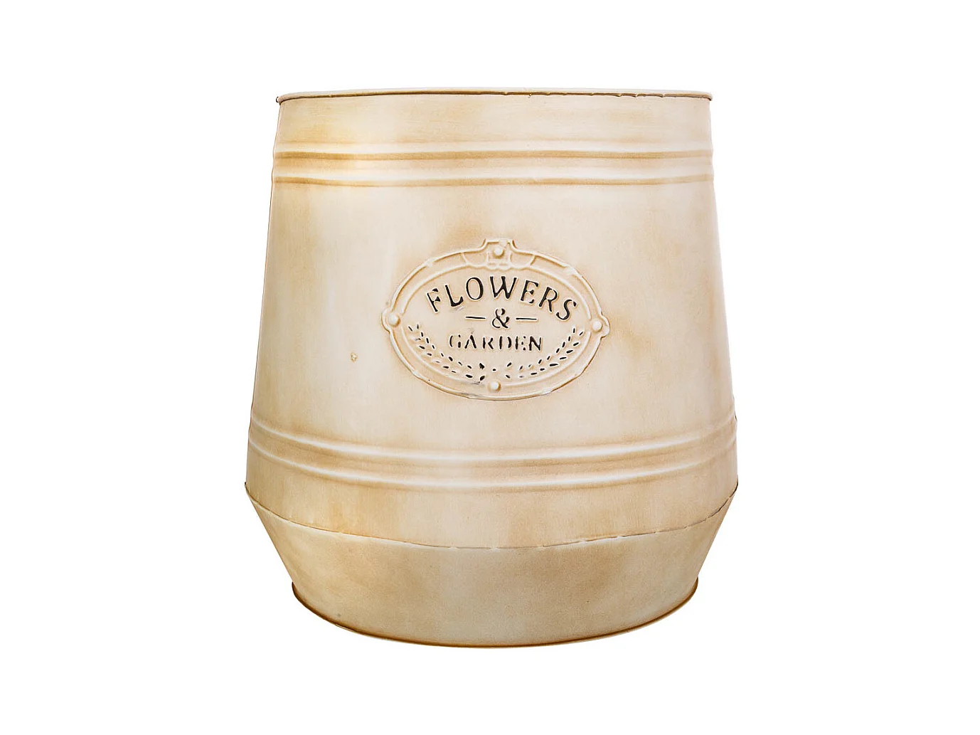 Cache-pot en métal blanc 30xd26x31h t:30