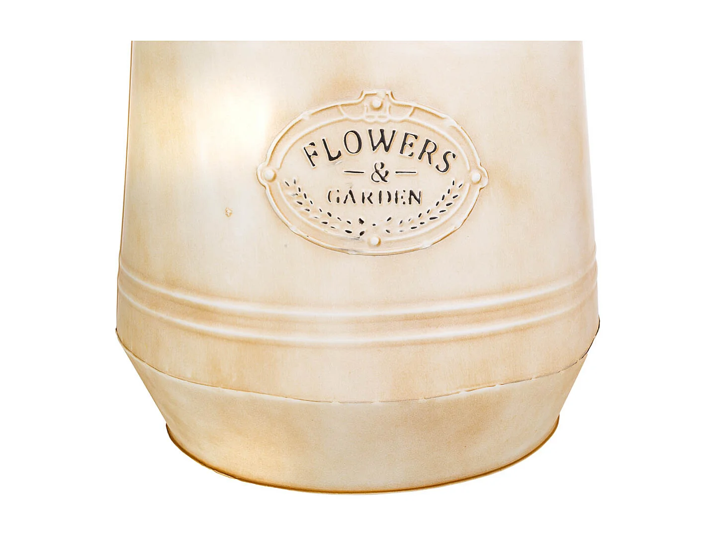Vaso de flores em metal branco 30xd26x31 t:30cm