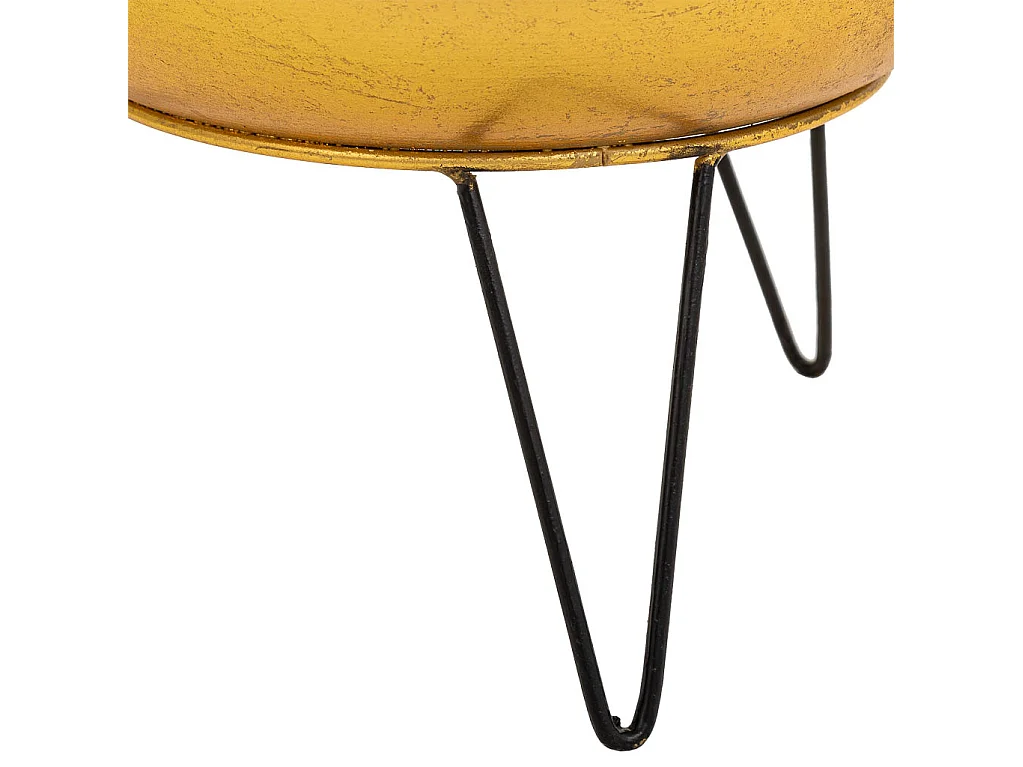PflanzgefÃ¤ß mit goldener Metallhalterung, 29 x 29 x 26,5 h cm